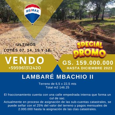 Terreno en oferta para Dúplex o Chalet en Lambaré Ref J7E5A7