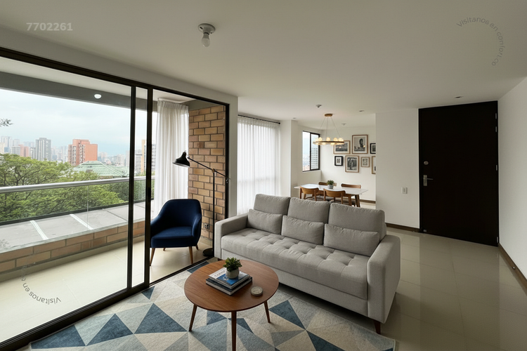 Apartamento de 3 alcobas en arriendo en Altos Del Poblado, Medellín, 80 m² · foto 3 de 24