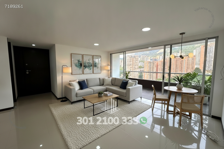 Apartamento de 3 alcobas en arriendo en Los Balsos, Medellín, 117 m² · foto 4 de 24