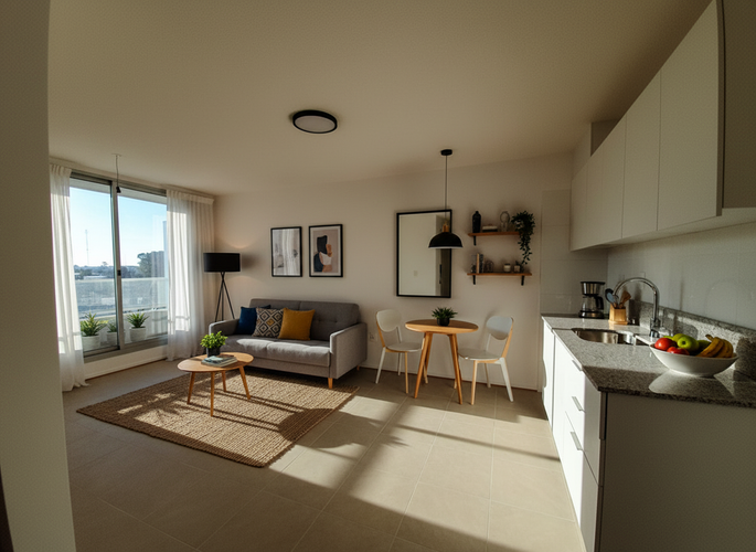 Apartamento en alquiler, 1 dormitorio, Tres Cruces, garage, piso 4 · Foto 1