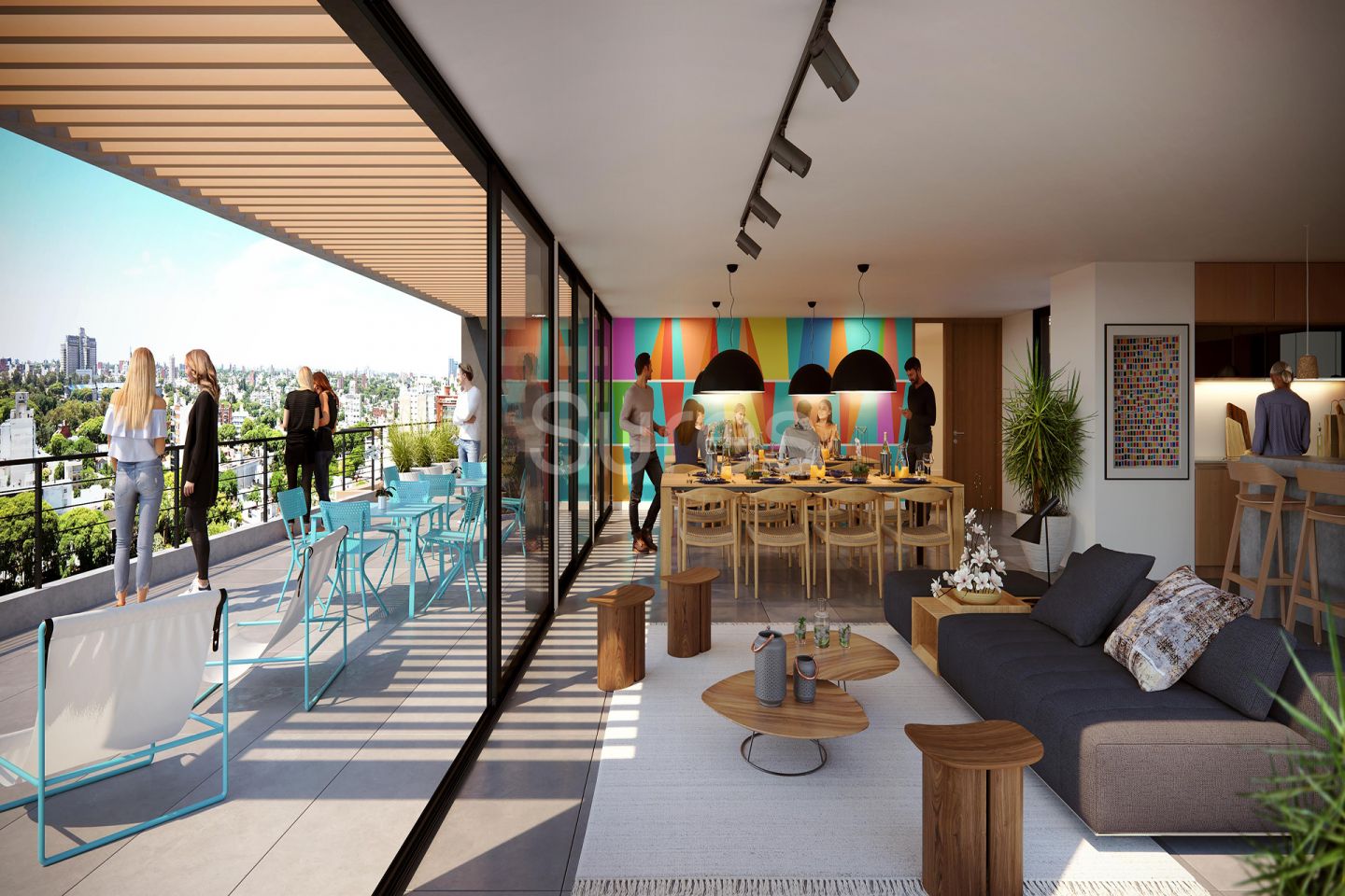 Venta de apartamento 1 dormitorio, Pocitos - Brío Rivera - Ansicht 6