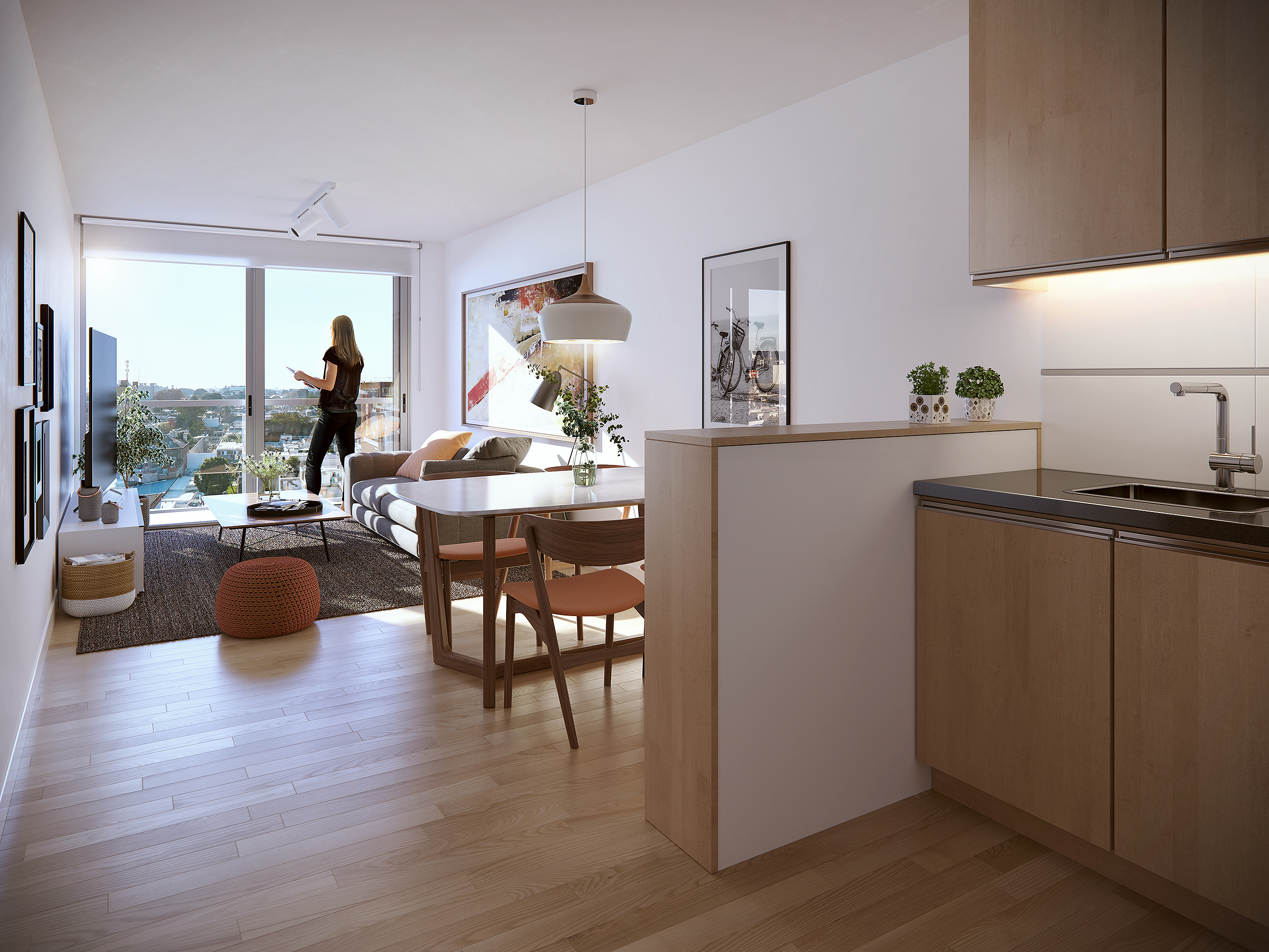 Venta apartamento 2 dormitorios cocina definida 80 mts2 Parque Batlle Ombú Italia – pohled 2