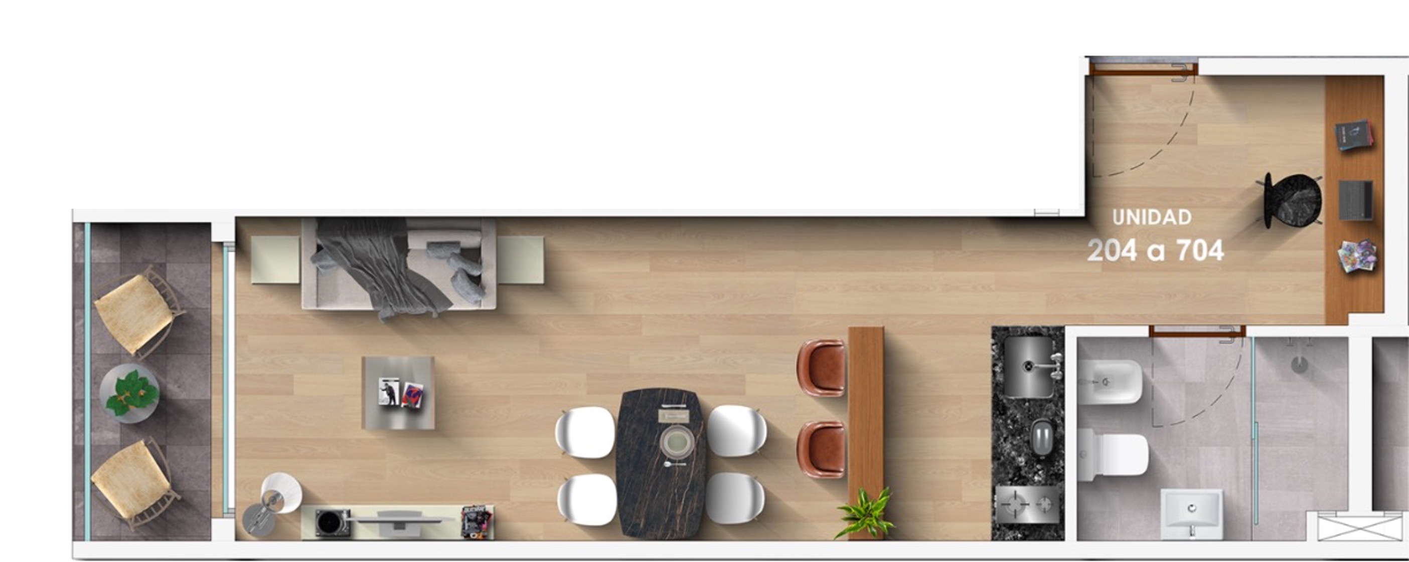 Venta apartamento monoambiente más Studio y terraza Parque Batlle Ombú Avenida - Ansicht 6