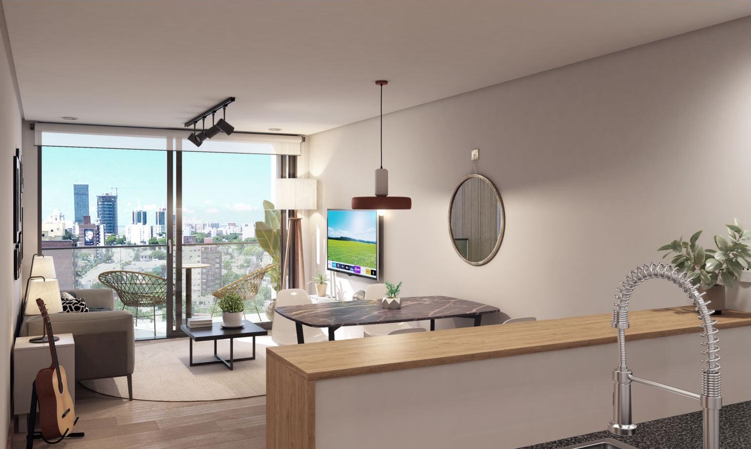 Venta apartamento monoambiente más Studio y terraza Parque Batlle Ombú Avenida - Ansicht 4