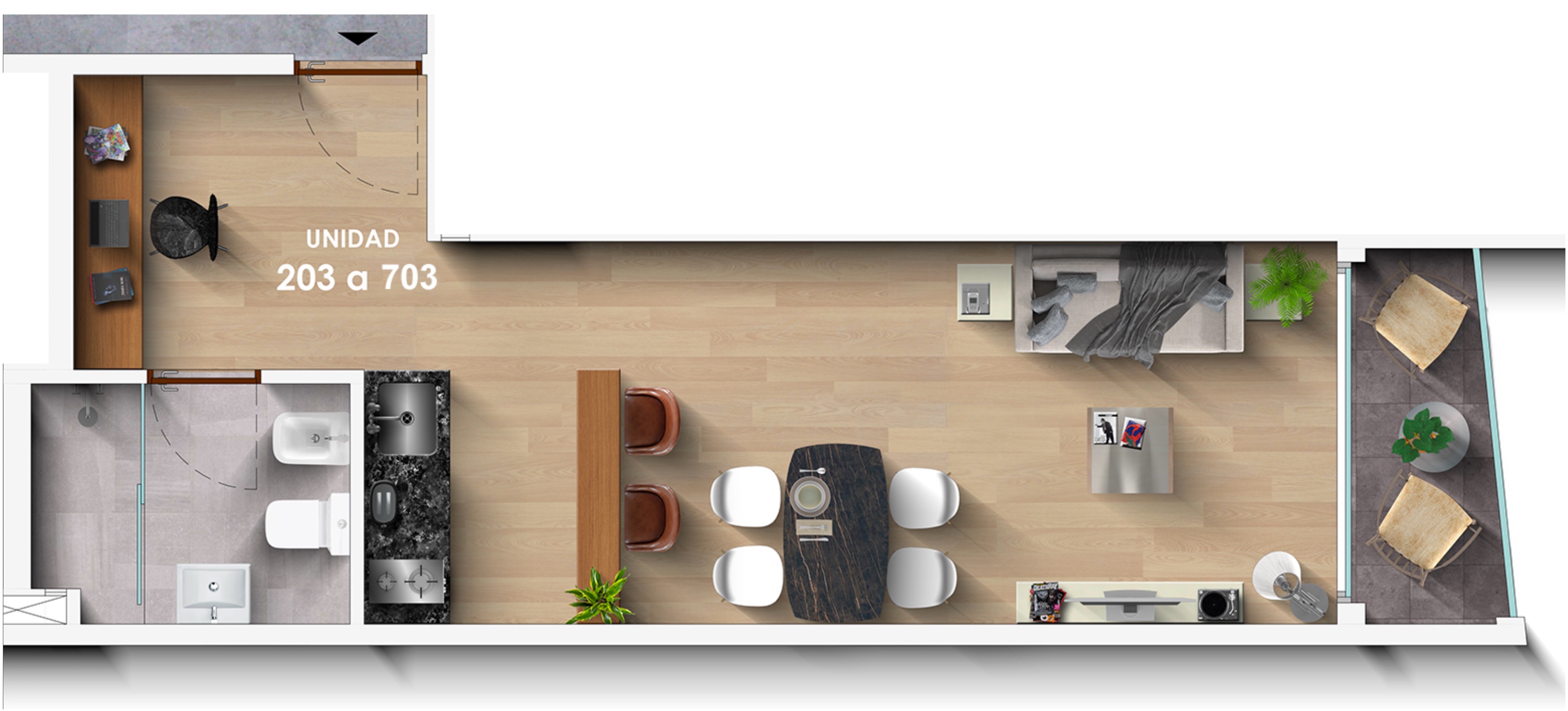 Venta apartamento monoambiente más Studio y terraza Parque Batlle Ombú Avenida - Mehr