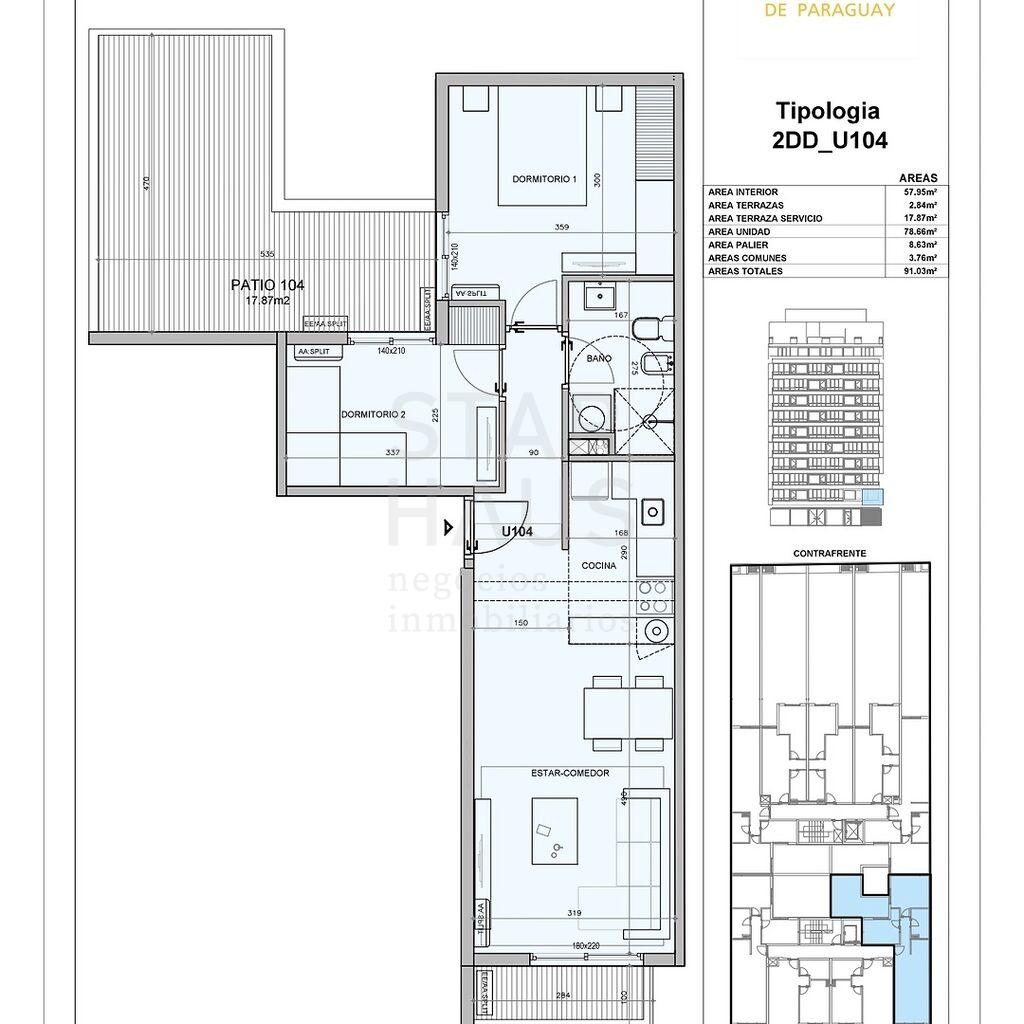Venta de Apartamento a Estrenar de 2 Dormitorios con Patio Exclusivo de 18 m² en el Centro - Więcej