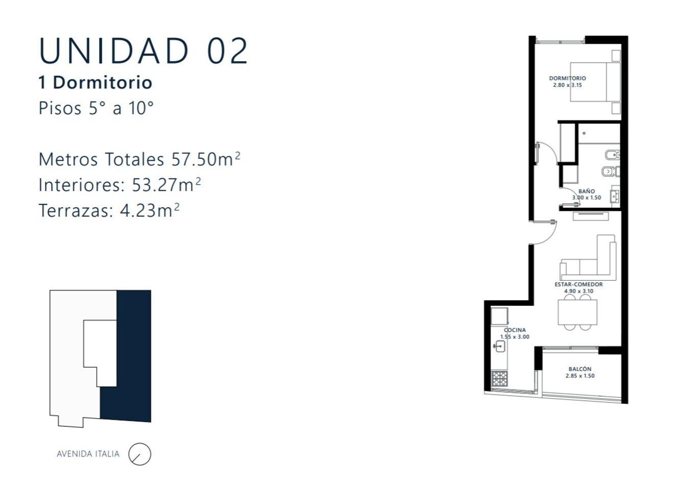 VENTA APARTAMENTO 1 DORMITORIO AV ITALIA Y FRANCISCO SIMÓN PARQUE BATLLE ED. PULSE AL FRENTE - Widok 3