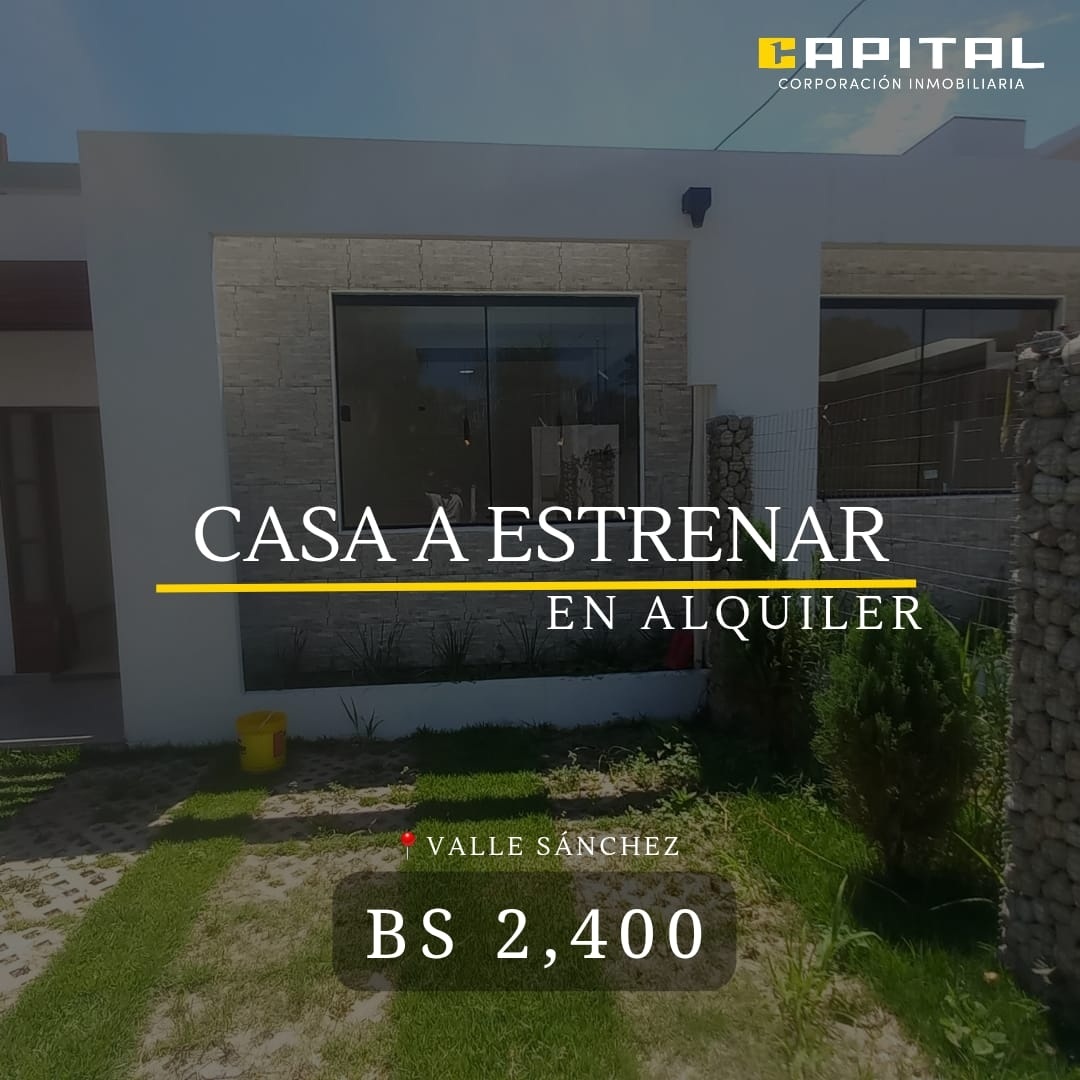  Casa A Estrenar En Alquiler 