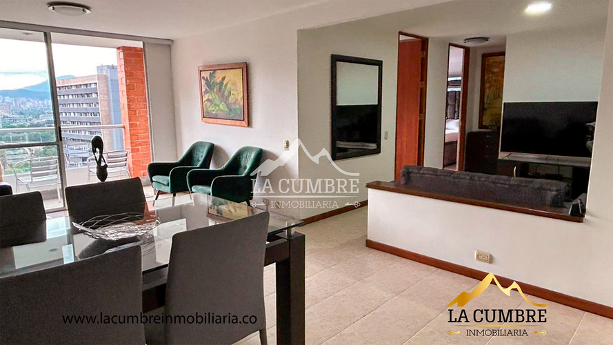Apartamento de 2 alcobas en arriendo en La Aguacatala, Medellín, 76 m² · foto 2 de 9