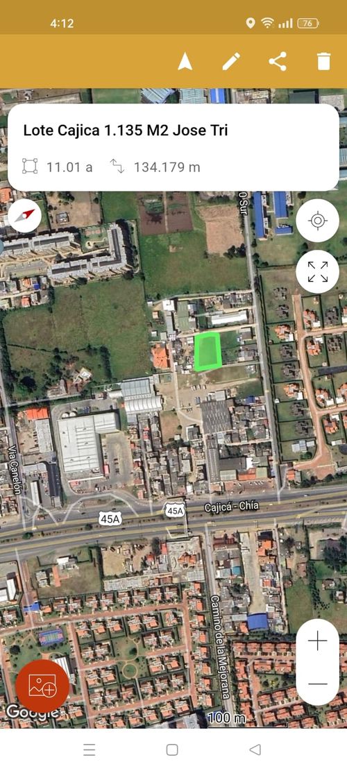 Lote en venta en Canelon, Cajicá, 1137 m² · foto 5 de 5