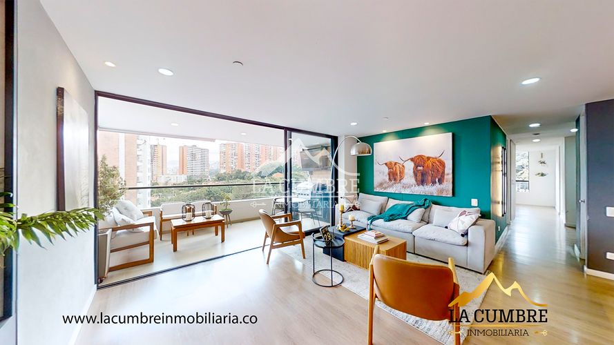 Apartamento de 3 alcobas en arriendo en Loma De Las Brujas, Envigado, 164 m² · foto 4 de 18