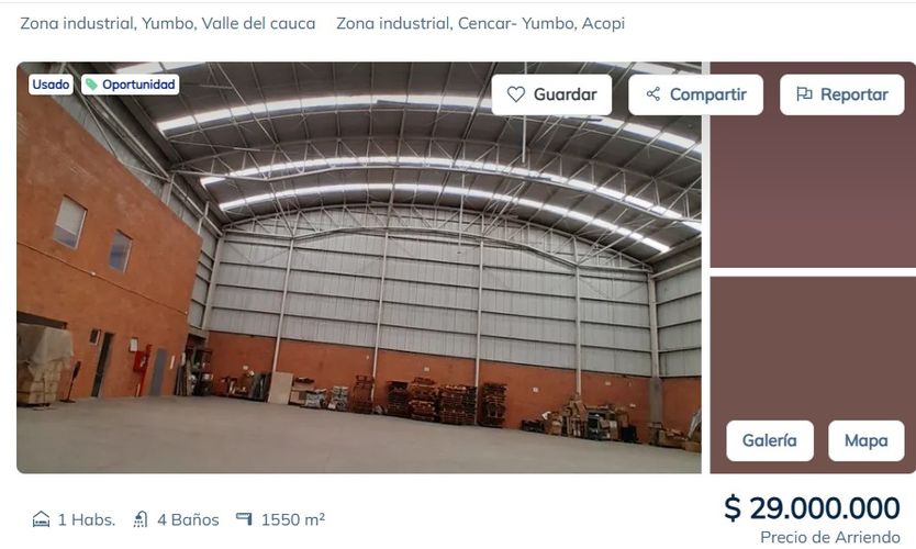 Bodega en arriendo en Arroyohondo, Yumbo, 3350 m² · foto 3 de 7
