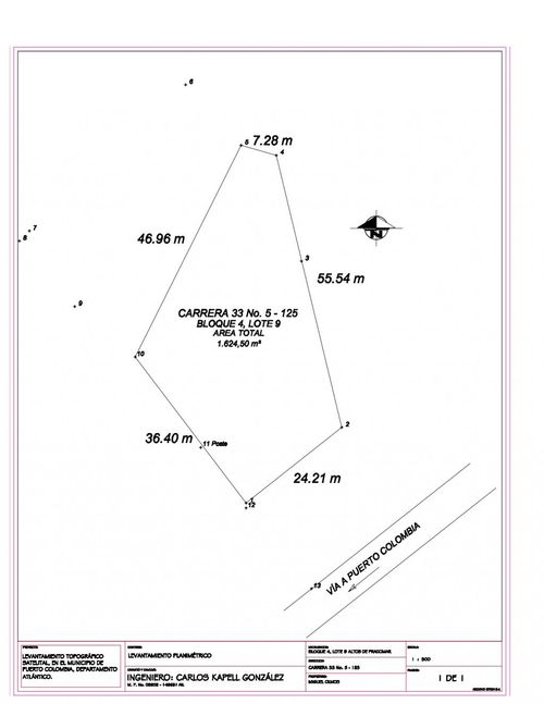 Lote en venta en Salgar, Puerto Colombia, 1602 m² · foto 2 de 4