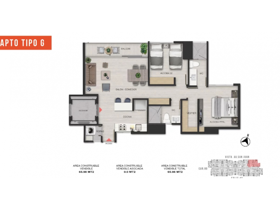 Apartment for sale in Laureles, Medellín 2
