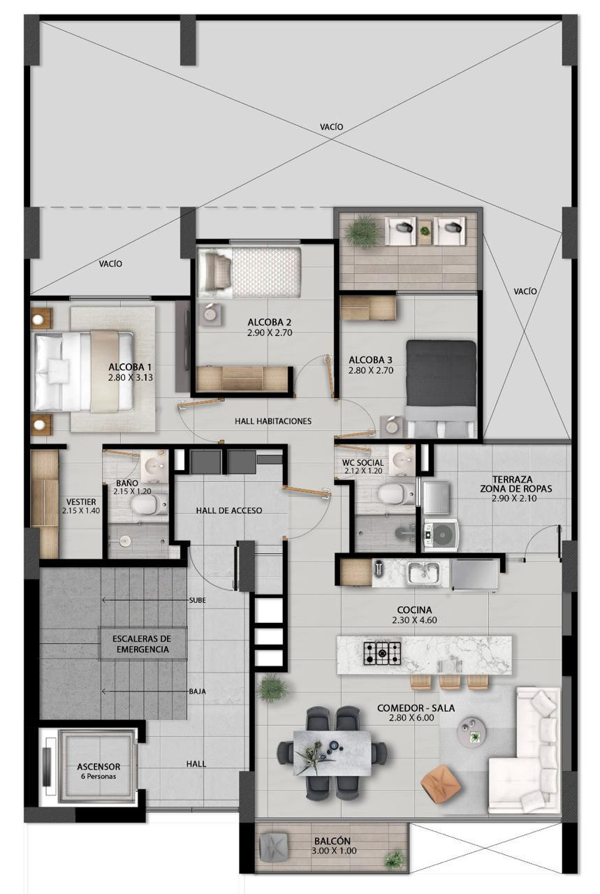 Apartamento en venta en Belen Alameda, Medellín [No disponible] 5