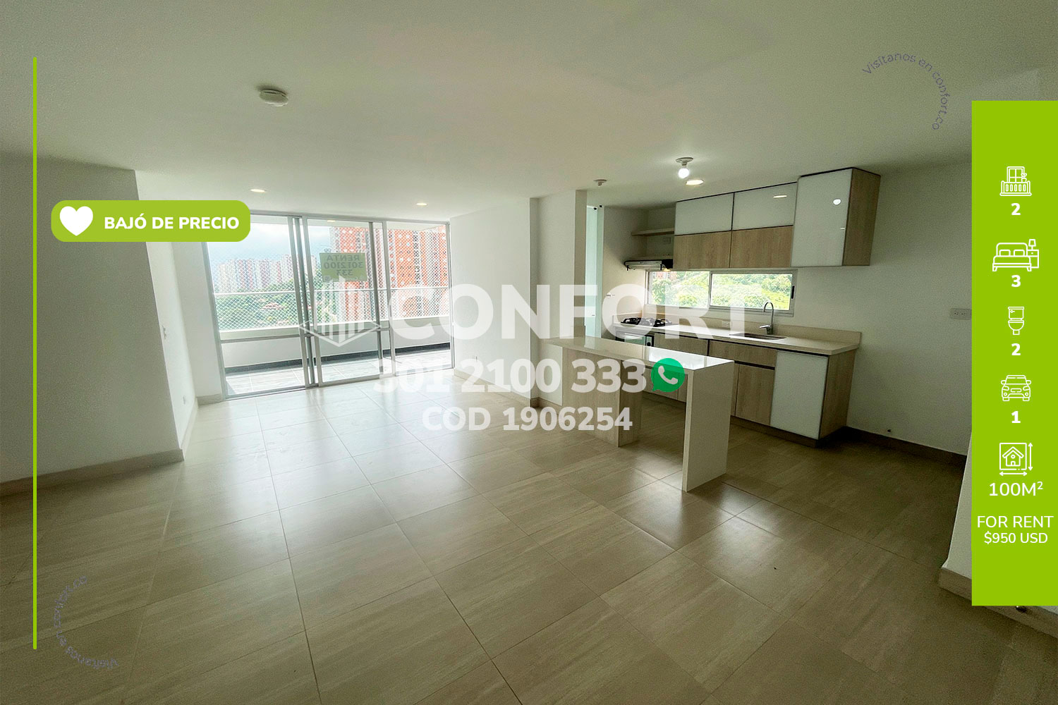 Apartment for rent in Las Lomitas, Sabaneta