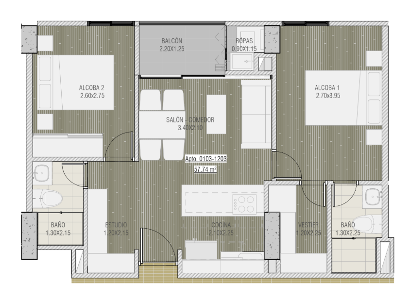 Apartamento en venta en La Primavera, Marinilla · foto 6 de 6