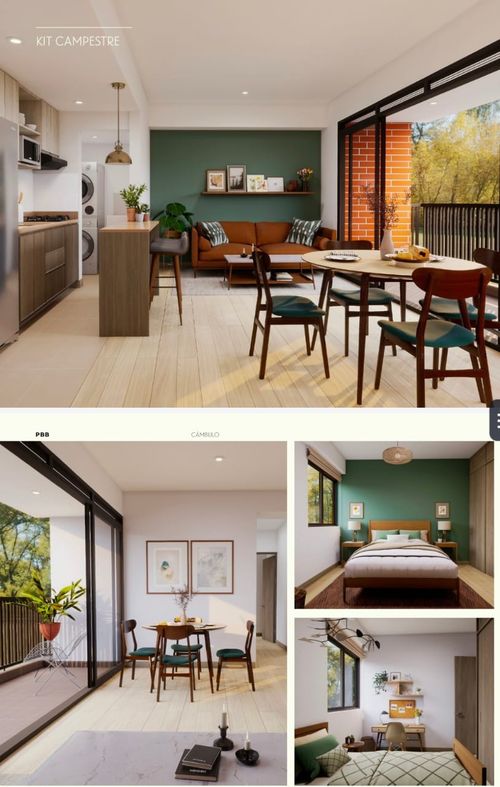 Apartamento de 2 alcobas en venta en Barro Blanco, Rionegro, 69 m² · foto 3 de 4