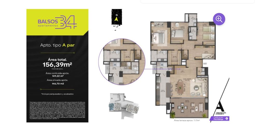 Apartamento de 2 alcobas en venta en Los Balsos, Medellín, 82 m² · foto 13 de 15