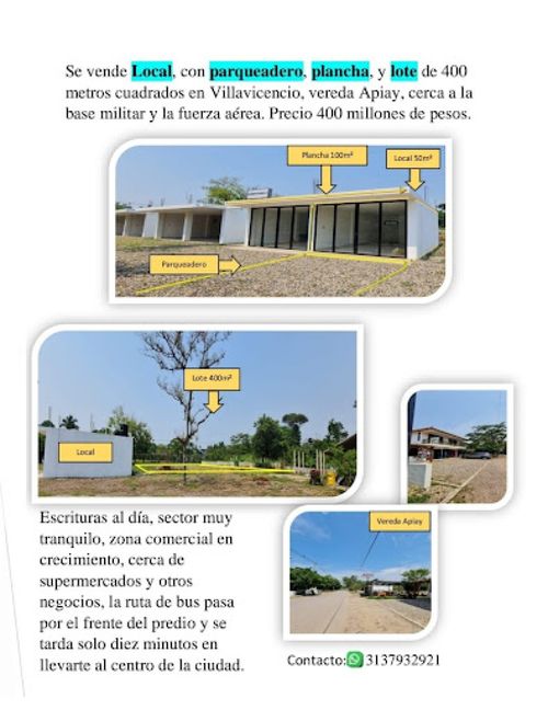 Lote en venta en Apiay, Villavicencio, 100 m² · foto 7 de 9