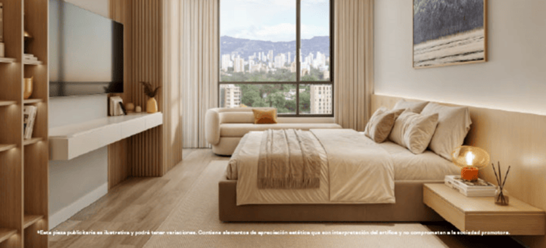 Apartamento de 1 alcoba en venta en El Castillo, Medellín, 71 m² · foto 4 de 7