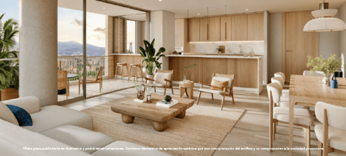 Apartamento de 1 alcoba en venta en El Castillo, Medellín, 71 m² · foto 3 de 7