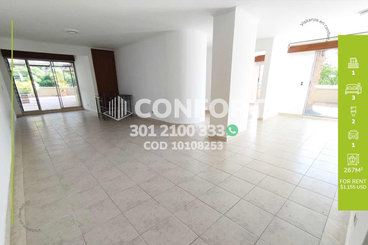 Apartment for rent in Suramericana, Medellín
