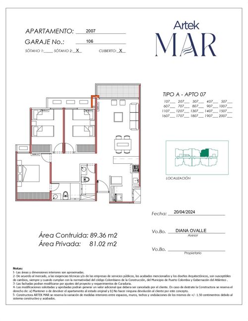 Apartamento de 3 alcobas en venta en El Carmen, Barranquilla, 89 m² · foto 12 de 21