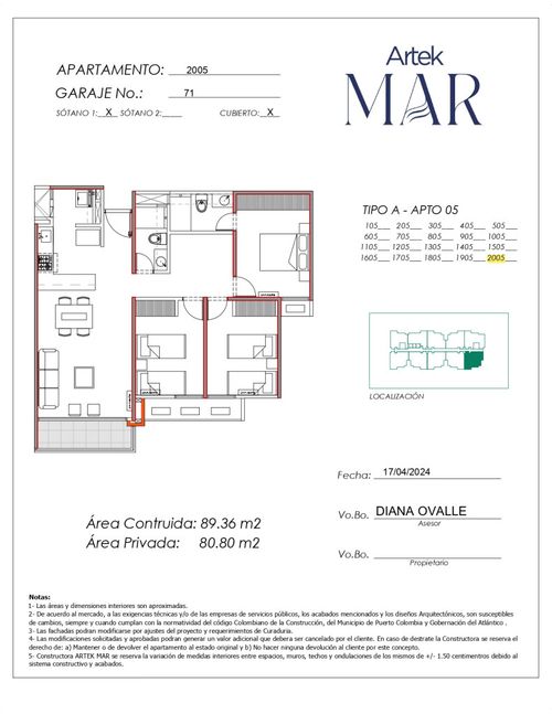 Apartamento de 3 alcobas en venta en El Carmen, Barranquilla, 89 m² · foto 13 de 21