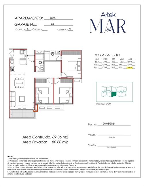 Apartamento de 3 alcobas en venta en El Carmen, Barranquilla, 89 m² · foto 15 de 21