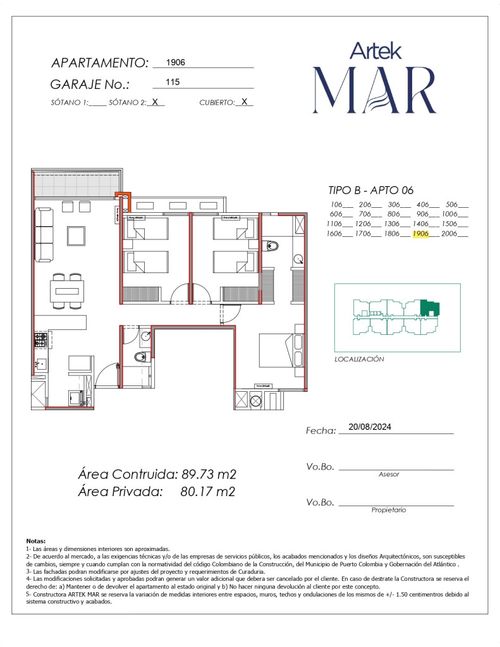 Apartamento de 3 alcobas en venta en El Carmen, Barranquilla, 89 m² · foto 17 de 21