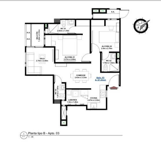 Apartamento en venta en Las Delicias, Barranquilla · foto 7 de 24