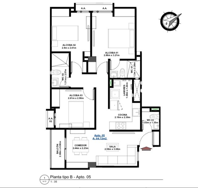 Apartamento en Venta en Las delicias, Barranquilla