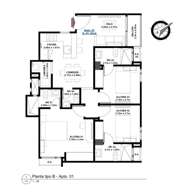 Apartamento en venta en Las Delicias, Barranquilla · foto 3 de 24
