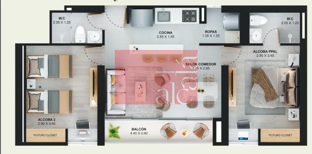 Apartamento en venta en Fatima, Itagüí · foto 12 de 12