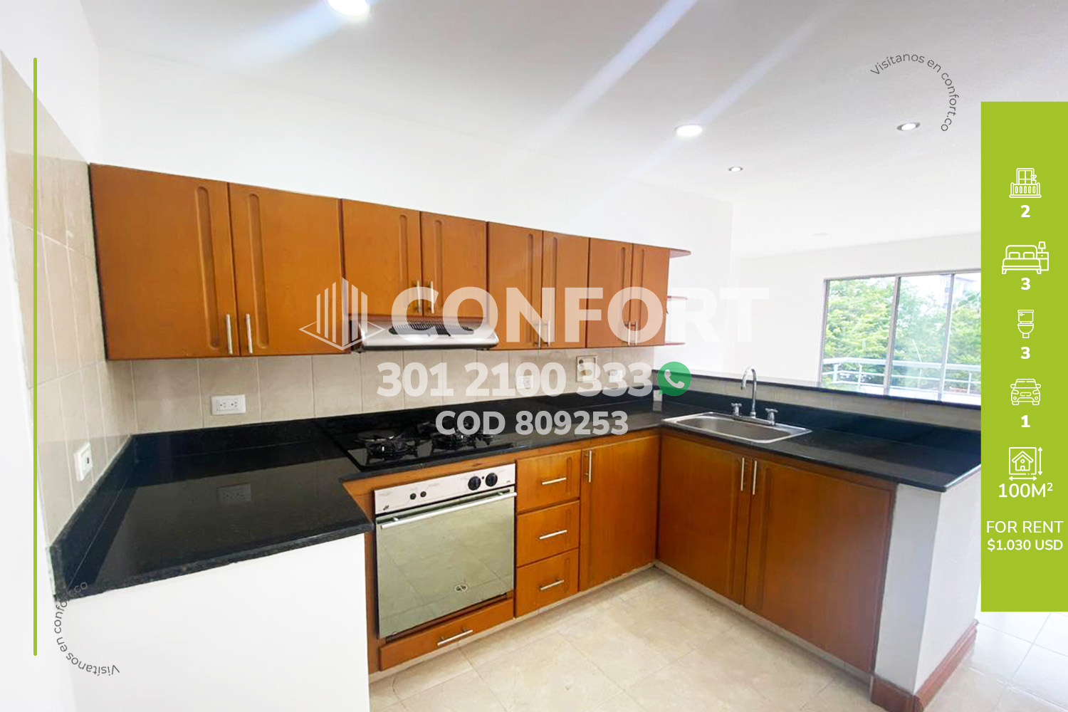 Apartment for rent in Conquistadores, Medellín