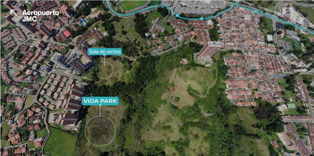 Apartamento de 2 alcobas en venta en Los Colegios, Rionegro, 65 m² · foto 3 de 5