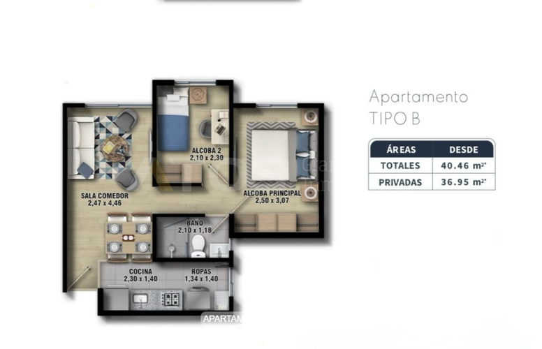 Apartamento en venta en Vereda La Balsa, Chía · foto 10 de 10