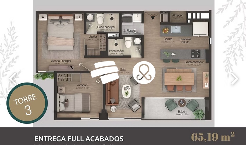 Apartamento de 2 alcobas en venta en El Carmen, El Retiro, 65 m² · foto 16 de 16