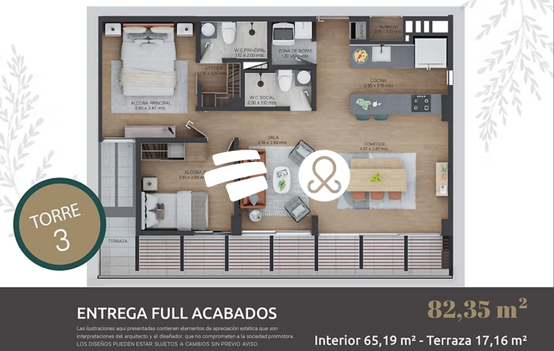 Apartamento de 2 alcobas en venta en El Carmen, El Retiro, 65 m² · foto 17 de 17