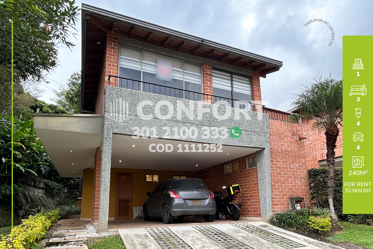Casa en Arriendo en San sebastian, Envigado