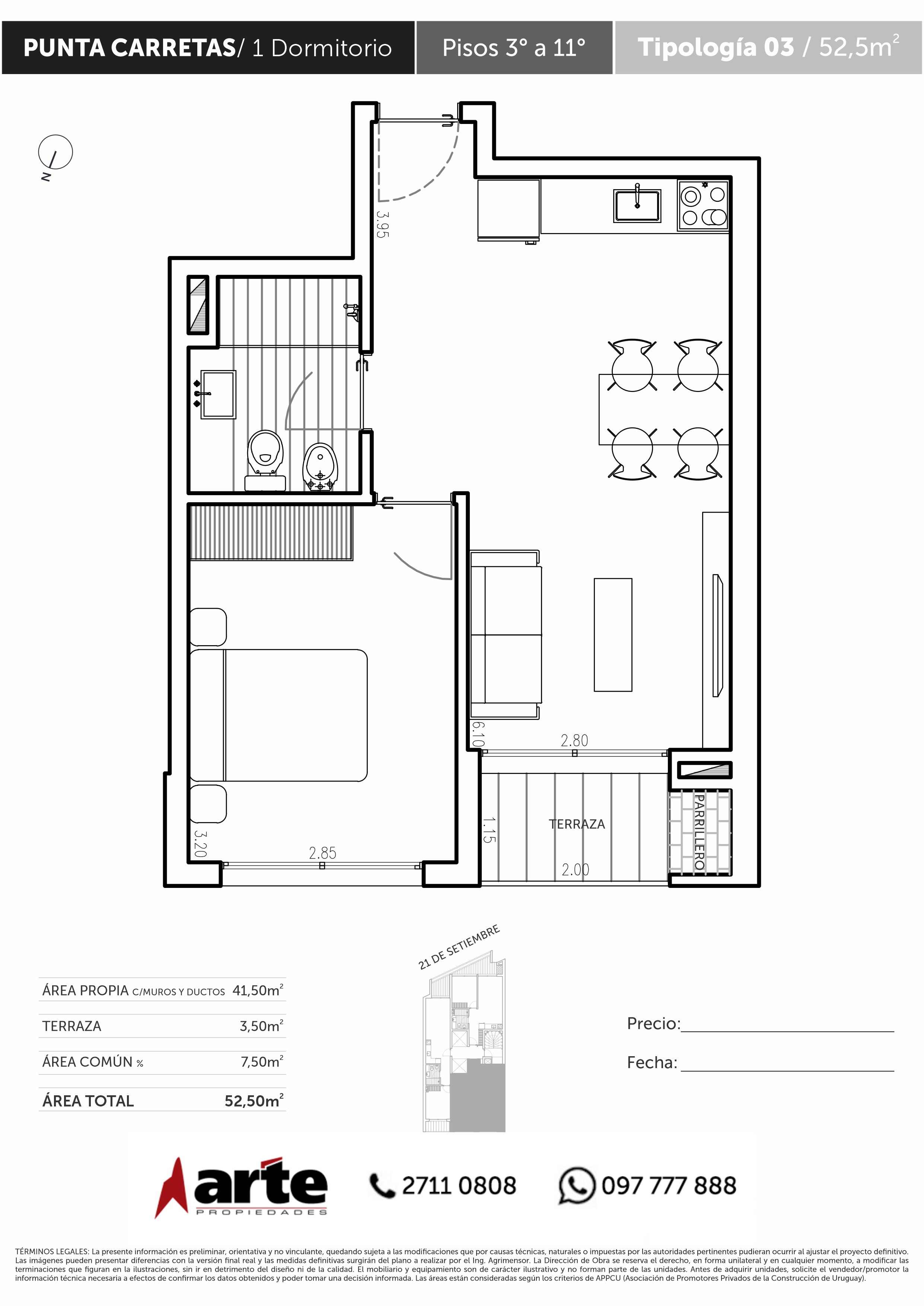 Próximo ESTRENO - Venta de apartamento de 1 dormitorio con parrillero en punta carretas - Ansicht 2