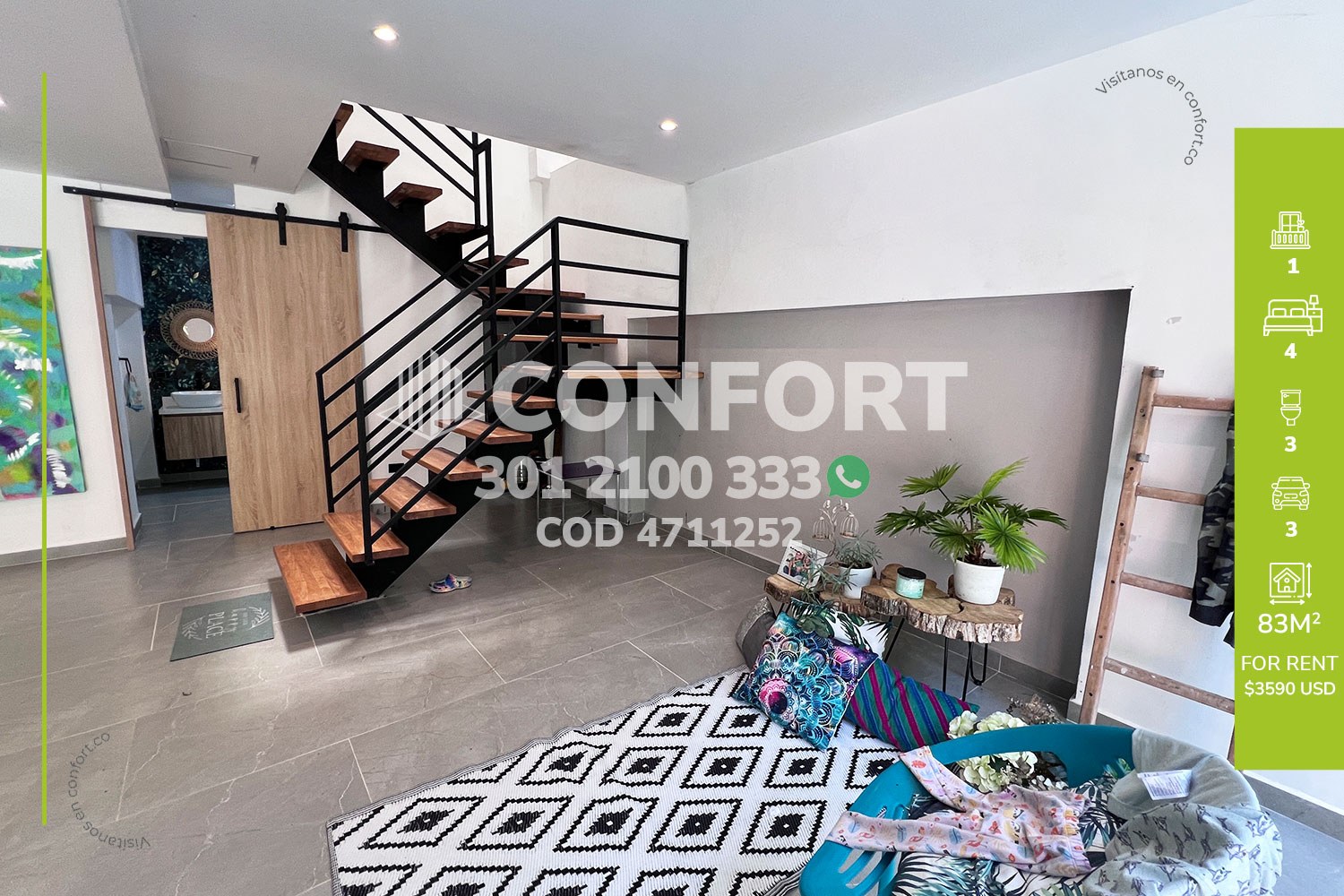 Apartamento en Arriendo en Envigado en Claraval