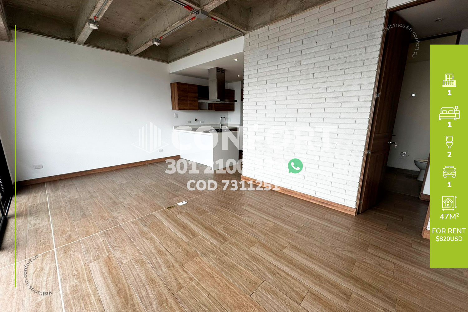 1BR Apartment in Simesa (47 m²)