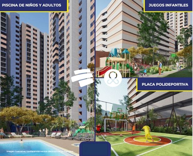 Apartamento de 2 alcobas en venta en Pedrera Mirador Azul, Copacabana, 52 m² · foto 14 de 16