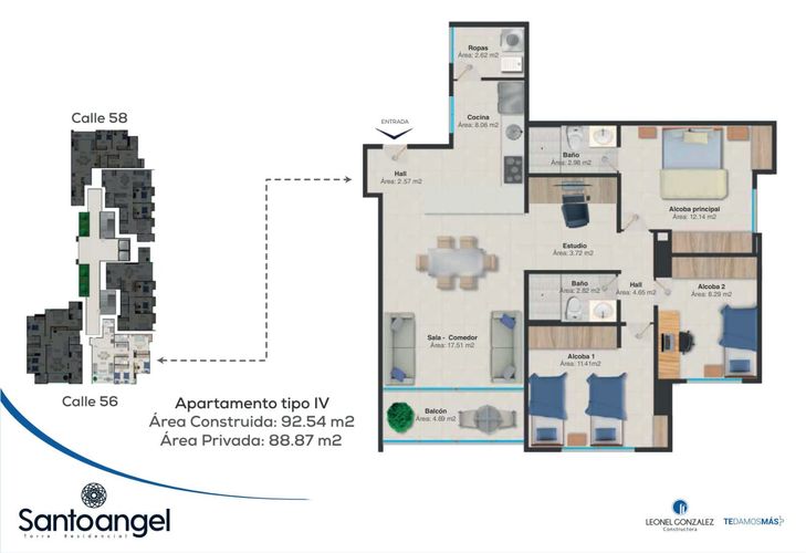 Apartamento de 3 alcobas en venta en Conucos, Bucaramanga, 94 m² · foto 20 de 20