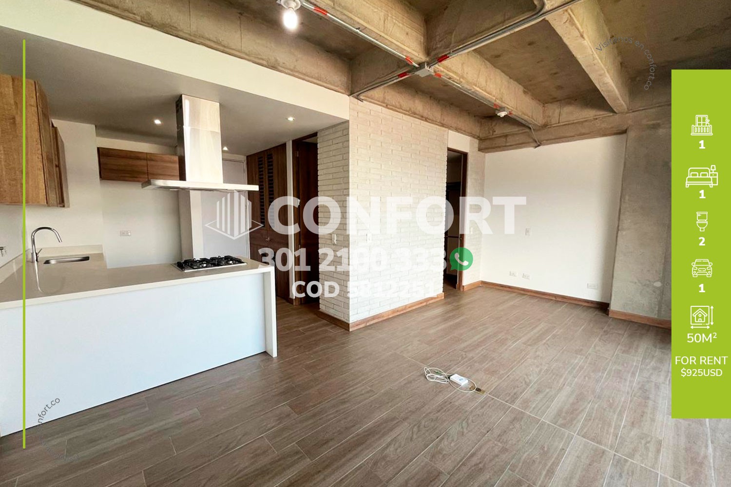 Apartaestudio en Arriendo en Ciudad del Río, Medellín
