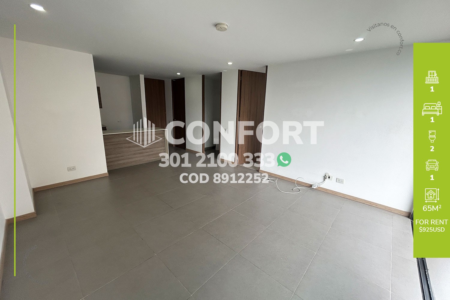 1BR Apartment in Loma del Escobero (65 m²)