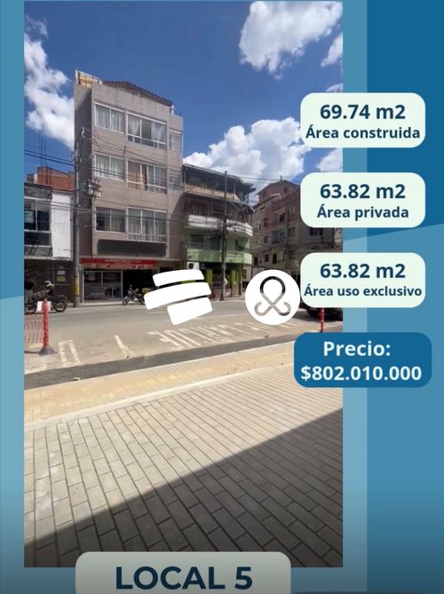 Local en venta en Simon Bolivar Sb (Centro), Copacabana, 69 m² · foto 6 de 6