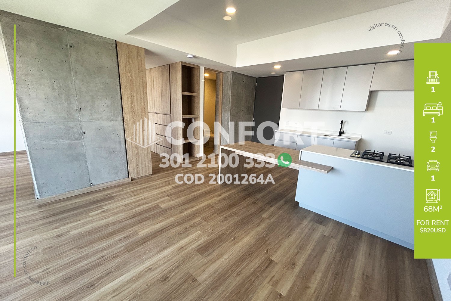 Apartaestudio en Arriendo en Las casitas, Envigado en Primavera